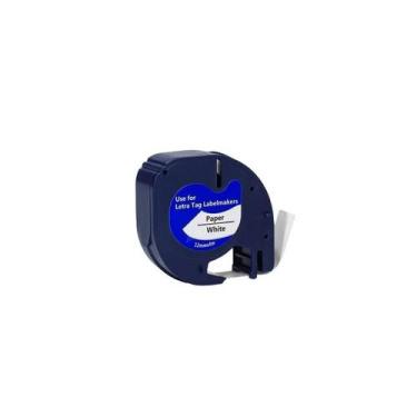 Imagem de Fita Letratag Compatível Dymo 91200 Papel Branca 12mm - X-Full