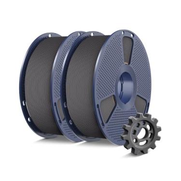 Imagem de SUNLU Filamento PETG de alta velocidade 1,75 mm, filamento de impressora 3D PETG menos amarrado, 2 kg no total, 1 kg por carretel, cinza + cinza