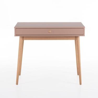 Imagem de Escrivaninha Liva 1 Gaveta 90cm x 53cm - Casavee, Rosa Blush