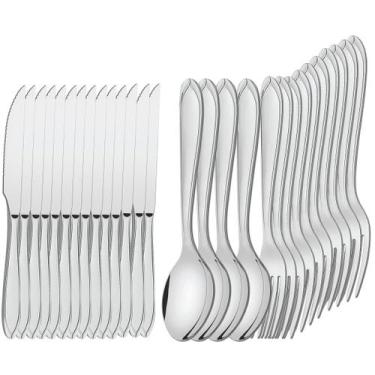 Imagem de Faqueiro laguna kit 36 peças garfo faca e colher tramontina aço inox