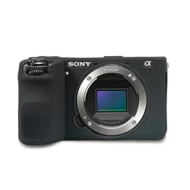 Imagem de STSEETOP Capa de câmera para Sony A6700 Alpha 6700 - Capa protetora de silicone para DSLR, gaiola destacável, à prova de choque, à prova de poeira (preto)
