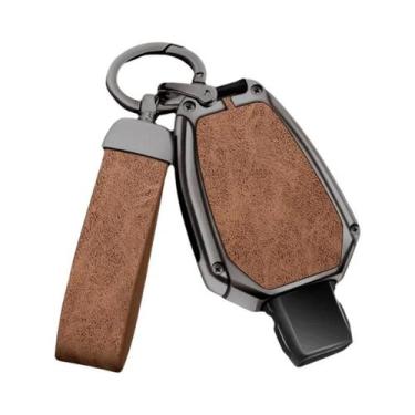 Imagem de Capa De Chave De Couro Mercedes Benz Para Classe a B C E GLS GLA GLK G