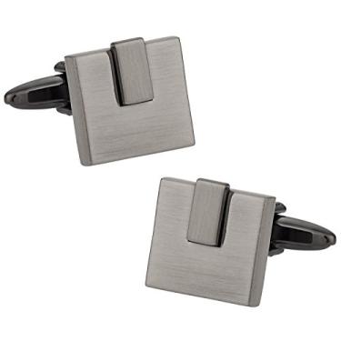 Imagem de Abotoaduras de prata polida com caixa de apresentação Cuff-Daddy