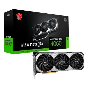 Imagem de Placa de Vídeo MSI NVIDIA Ventus 3X OC RTX-4060TI 16GB GDDR6