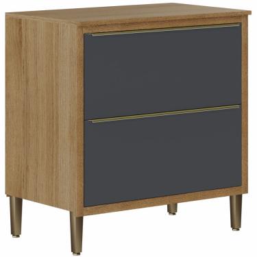 Imagem de Balcão Duplo Aramóveis Paola com 02 portas e largura de 120 cm carvalho Grafite