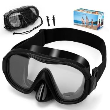 Imagem de iGym Máscara De Mergulho, Óculos De Mergulho Antiembaçantes Profissionais, Máscara De Natação Antivazamento Com Alça Ajustável Macia E Bolsa De Malha, Protetor Auricular