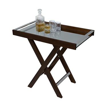 Imagem de APARADOR DE MADEIRA COM ESPELHO NATURALS 100x46x83CM MARROM