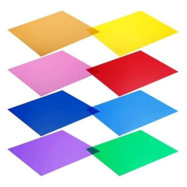 Imagem de Kit de 8 Filtros Coloridos Para Flash de 300mm X 300mm para iluminação de estúdio