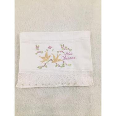 Imagem de Toalha de lavabo  Bordada Meu Batismo - DaniBordados