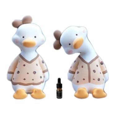 Imagem de Aromatizador de ar de carro de pato fofo para ventilação - Decoração interior de carro elegante e compacta LXQTAO (cor café, fragrância enviada aleatoriamente)