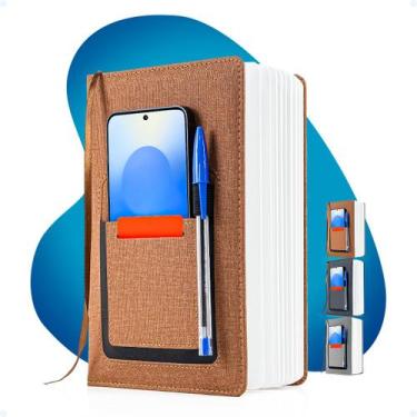 Imagem de Caderno Brochura Tamanho A5 Anotações Data Marcador C/ Bolso - Tex Web