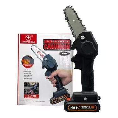Imagem de Motoserra Elétrica Mini 36v Bateria Lítio Bivolt Portátil - KAPBOM