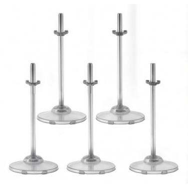 Imagem de Kit Lote 20 Suporte Transparente Para Boneca Barbie Ken Susi