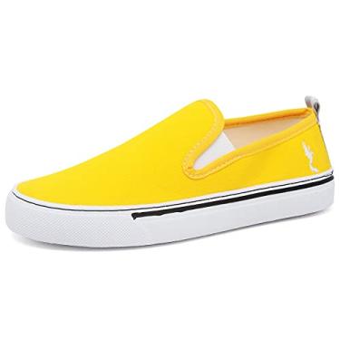 Imagem de Tênis Feminino Slip On Facil de Calçar Elastico Confortavel TENIS502, Polo Blu ORIGINAL (Amarelo, BR, Adulto, Numérico, 37)