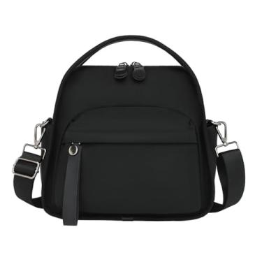 Imagem de Niction Bolsas transversais de nylon para mulheres, bolsa de ombro casual, bolsas leves, carteiras para trabalho, viagens, esportes, Preto, One Size, N-b-25bb13-preto