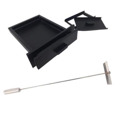 Imagem de Gaveta De Cinzas Pintado + Rodo Inox Churrasqueira Alvenaria - INOX LA