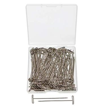 Imagem de Tupalizy Pinos T de aço banhado a níquel de 5 cm de comprimento grande para bloquear a costura de tricô e modelar joias artesanais para parede de escritório, 120 peças, 2 inch,120PCS, 1