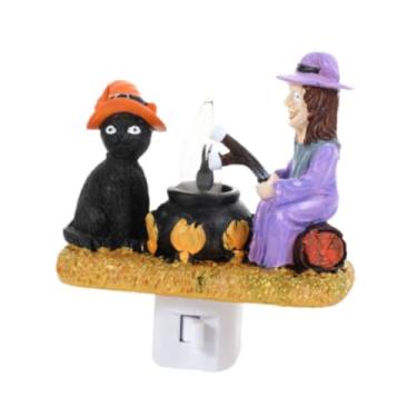 Imagem de Bothyi Luz noturna piscante para fogueira de bruxa, cabeceira, cozinha, festa, corredor, festival, arandela de parede, luz de encaixe, decoração para casa,