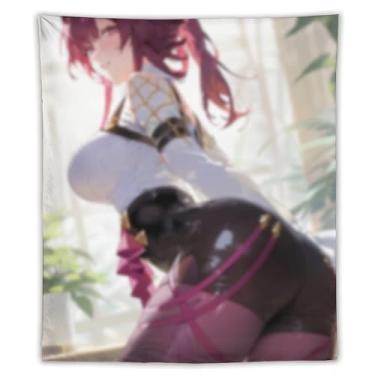 Imagem de LIEGBMEU Tapeçaria de biquíni sexy anime menina 127.0 cm x 152.4 cm interior exterior parede colcha arte decoração de tapeçaria caprichosa, AF344