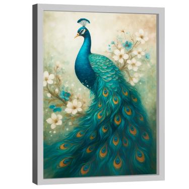 Imagem de Quadro Decorativo Pavão Estilo Pintura