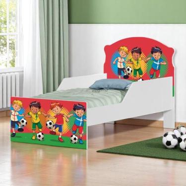 Imagem de Cama Infantil Com Proteção Lateral 153cm KMCB - Amarena Móveis, Time d