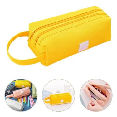 Imagem de Estojo Escolar Ziper Organizador Resistente Duplo 2 Compartimentos Ama