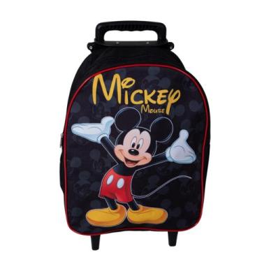 Imagem de Mochila Escolar Mickey Mouse Carrinho Menino Preta - DB