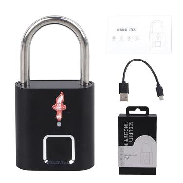 Imagem de Cadeado de Impressão Digital Inteligente Alta Segurança 360 ° Reconhecimento Anti Roubo TSA Aprovado Bloqueio De Bagagem para Mochila De Viagem Malas ABS Liga De Alumínio