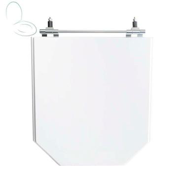 Imagem de Assento Sanitário Tampa De Vaso Branco Mdf Laqueado Atrium Para Bacia Incepa