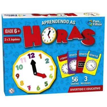 Imagem de Jogo Educativo Aprendendo as Horas Relógio Divertido 2 a 3 Jogadores B