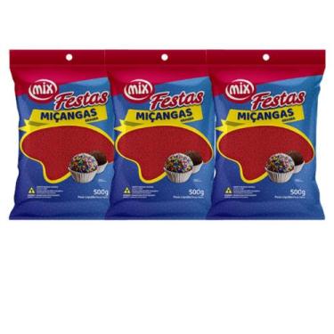 Imagem de 03 Confeito Miçanga Confeitaria Brigadeiro Várias Cores Kit - Mix, Ver