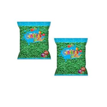 Imagem de Confeito De Açúcar Comestível Sabor Maçã Verde 1Kg Sua Festa - Kuky