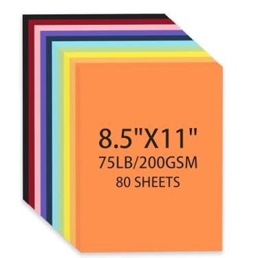 Imagem de Cartolina 21 x 28, 10 cores, 80 folhas