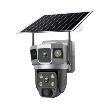 Imagem de Câmera Solar 4G Com Gravação 24H, Cartão SIM, Visão Noturna Com Luz In