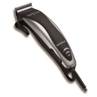 Imagem de Cortador de Cabelos Mondial Hair Stylo Lâminas em Aço Inox 220V Preto/Prata - CR-02