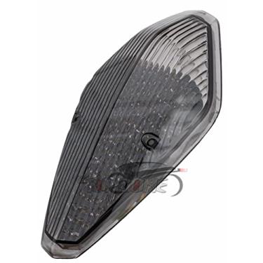Imagem de Topzone Compatível com Honda VTX1300S, VTX 1300R, VTX1300T; lanterna traseira de freio da lâmpada traseira (4. Estilo B: função de seta integrada com luz traseira de LED, lente de fumaça)