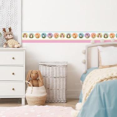 Imagem de Adesivo Faixa Decorativa Bosque 02 Animais Bichos Floresta Lavável Ideal Para Quarto Infantil Bebê Menina Menino
