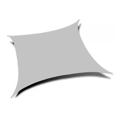 Imagem de Tela Toldo De Sombreamento Decorativa Cinza 5x5 Quadrada - Têxtil Saut