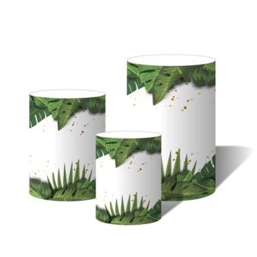 Imagem de Trio Capas Para Cilindro Versátil Costela de Adão Folhas Tropicais e P