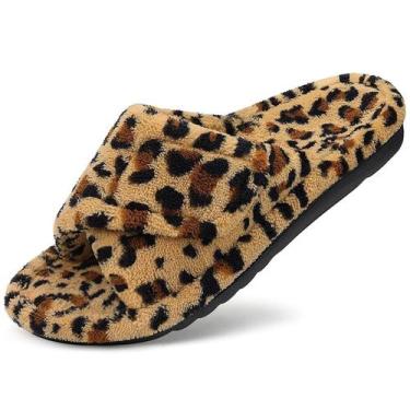 Imagem de Chinelos ortopédicos femininos Litfun Arch Support Leopard 38