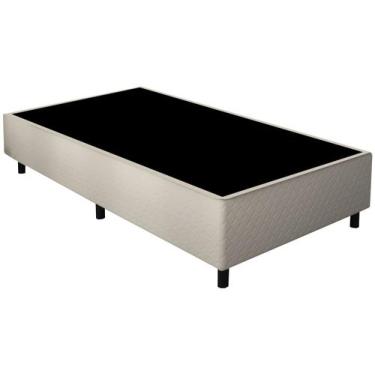 Imagem de Base Cama Box Solteiro Gazin 27x88x188cm Cristal, Areia, Solteiro