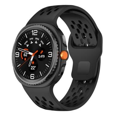 Imagem de Pulseiras esportivas para Samsung Galaxy Watch 8 de 40 mm e 44 mm/8 Classic de 46 mm, feminino/masculino, pulseira de silicone respirável sem lacunas para Samsung Galaxy Watch 8 Classic de 46 mm/8 44
