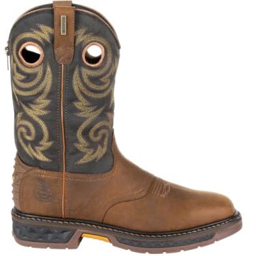 Imagem de Georgia Boot Carbo-Tec LT Bota de trabalho impermeável sem fecho, preta e marrom, tamanho 11,5(M)