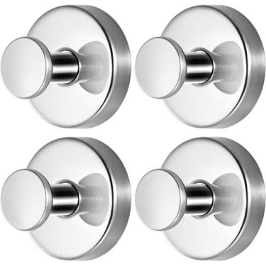 Imagem de Linwnil Gancho de grinalda com ventosa, ganchos de ventosa pendurados 4,5 kg, suporte de guirlanda com ventosa à prova d'água para janelas, chuveiro, grinaldas, portas lisas (polido cromado, pacote