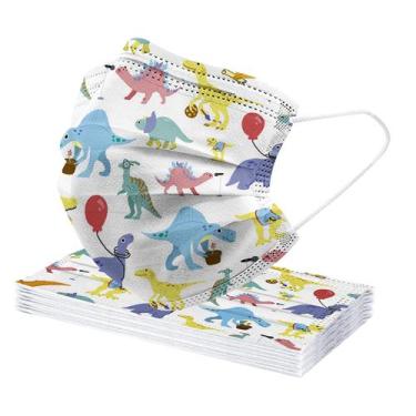 Imagem de Máscara descartável à prova de poeira de três camadas impressa com gra