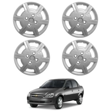 Imagem de Jogo Calota Corsa Classic 2012 a 2015 Cubo Baixo Parafuso Aro 13