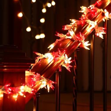 Imagem de Baquler Luzes de guirlanda de Natal 300 unidades vermelho brilhante e branco quente mini cordão de luzes à prova d'água decorações de guirlanda de Natal para casa, interior, exterior, jardim