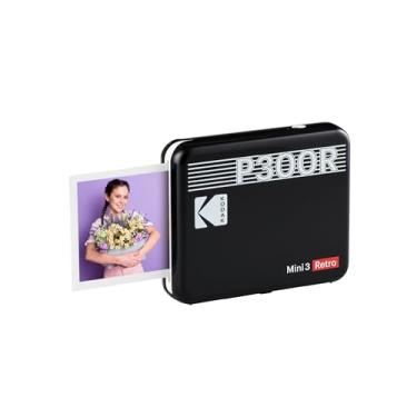 Imagem de Kodak Mini 3 Impressora fotográfica portátil retrô de 7,6 x 7,6 cm, compatível com dispositivos iOS, Android e Bluetooth, foto real: tecnologia 4Pass e processo de laminação, impressão