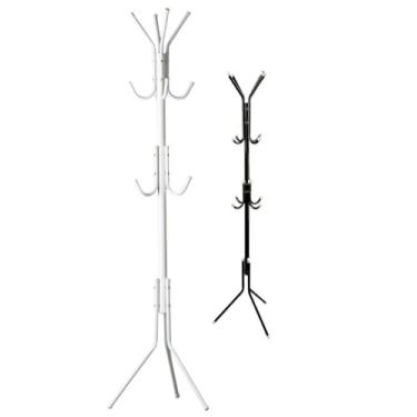 Imagem de Cabideiro De ChãO Com 12 Ou 9 Ganchos, Organizador De Roupas Para Casacos, CalçAs, Bolsas E ChapéUs, Mancebo PortáTil(Branco (12 Ganchos))
