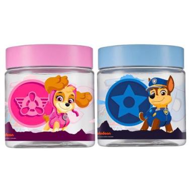 Imagem de Kit 2 Pote Infantil 550ml Patrulha Canina Lanches Biscoitos - Bandeira